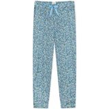 Schiesser - Relaxpyjama-onderstuk - Lichtblauw - Lange Slaapbroek voor Dames met Manchetten