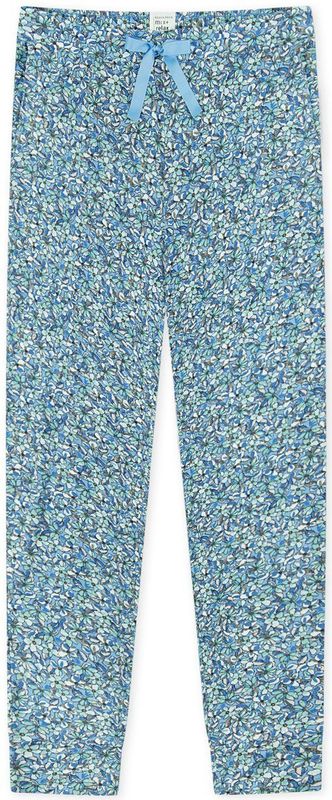 Schiesser - Relaxpyjama-onderstuk - Lichtblauw - Lange Slaapbroek voor Dames met Manchetten