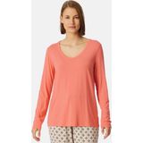 Schiesser - Relax Pyjama Top - Perzik - Lange Mouw - Modal-Mix