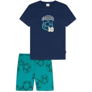 Schiesser - 181077 - Pyjama Set - Nachtblauw - Korte Mouwen, Allover-patroon
