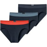 Schiesser - Rio-slip - Zwart/Oranje/Grey/Antraciet - Multipack - 3 Stuks