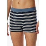 Schiesser Short Heren - 3 Stuks - Organic Cotton - Gestreept Meerkleurig - Geweven Elastische Tailleband