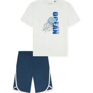 T-shirt - Wit - 100% Biologisch Katoen - Oranje Zonmotief