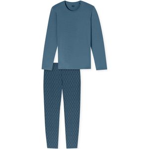 Schiesser - 182739 Long Life Soft - Pyjama - Atlantisch Blauw - Heren