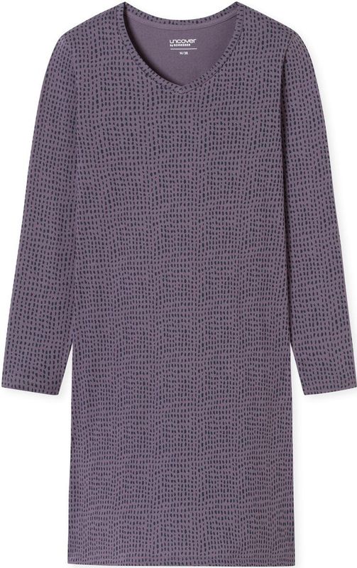 Uncover - Nachthemd - Pruim - Katoen - Lange Mouwen