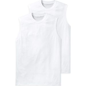 Schiesser - 228010 American T-Shirt - Witte Singlet - Set van 2