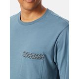 Schiesser - Comfort Nightwear - Nachthemd - Grafiet - Borstzak met Gedessineerde Zoom