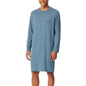 SCHIESSER - Comfort Nightwear - Nachthemd Lang - Grafietkleurig - Heren