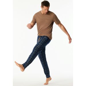 Schiesser - Mix+Relax - Pantalon - Blauw - Heren - Slaapkleding