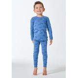 SCHIESSER - Boys World - Nachtkledij - Blauw - 2-delig - Lang/maxi