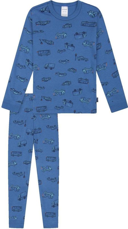 SCHIESSER - Boys World - Nachtkledij - Blauw - 2-delig - Lang/maxi
