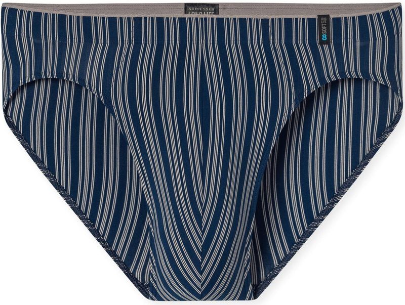 Schiesser - Long Life Soft - Supermini Slip - Zwartblauw