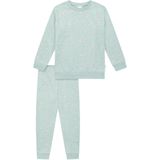 SCHIESSER - Girls World - Nachtkledij - Mintgroen/Rosa - 2-delig - Katoen - Bloemenprint