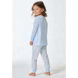 SCHIESSER - Nachtkledij - Lichtblauw - Horse World - 2-delig - Lang/maxi