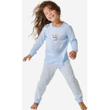 SCHIESSER - Nachtkledij - Lichtblauw - Horse World - 2-delig - Lang/maxi