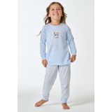 SCHIESSER - Nachtkledij - Lichtblauw - Horse World - 2-delig - Lang/maxi