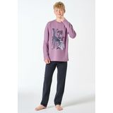 Schiesser - Jongens Pyjama Set - Lila - 100% Biologisch Katoen - Maat 140 tot 176