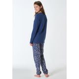 Schiesser - 183040 - Pyjamaset - Jeansblauw - 100% Biologisch Katoen