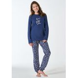 Schiesser - 183040 - Pyjamaset - Jeansblauw - 100% Biologisch Katoen