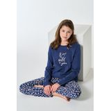 Schiesser - 183040 - Pyjamaset - Jeansblauw - 100% Biologisch Katoen