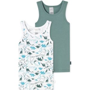 SCHIESSER - Hemd 0/0 - Onderhemd - Jongens - 100% Biologisch Katoen - Dubbelpak