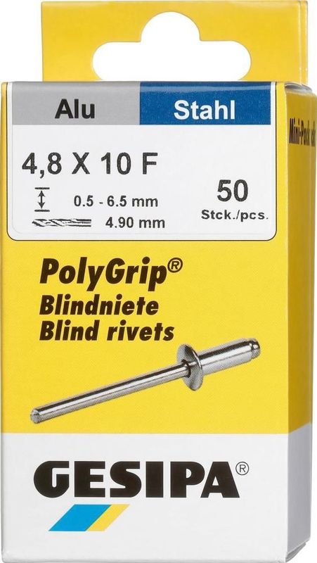 Blindniet PolyGrip® Nietschaft d x l 4,8 x 10 mm - 1433850 - Gesipa