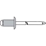 Blindniet Alu/Stahl Flachrundkopf 2,4x4mm GESIPA