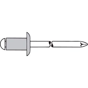 Blindklinknagel alu/staal platbolkop 4x7mm GESIPA