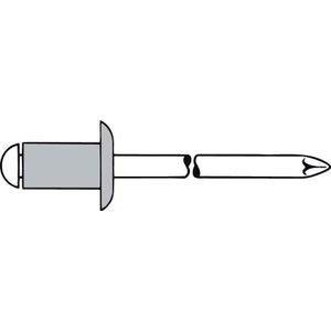Gesipa Blindklinknagel | klinknagelschacht d x l 6 x 12 mm | aluminium / staal | 250 stuks - 1454062 1454062