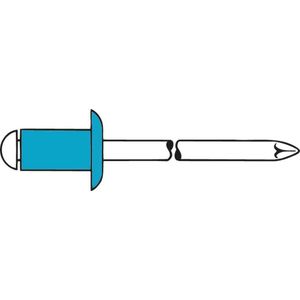 Blindklinknagel RVS A2/RVS platbolkop 4x6mm GESIPA