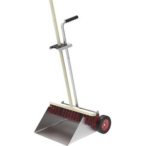 FLORA Staand blik DUSTY SPECIAL 50, verrijdbaar, inclusief bezem, aluminium, vanaf 5 stuks