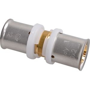 Kirchhoff Messing aansluitstuk, blank, 26 mm, perskoppeling voor meerlagenbuis - 988710355