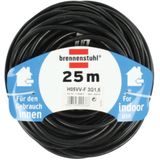 CEE 7/7 - CEE 7/3 Verlengkabel - Zwart - 3x 1,50mm - 25 Meter