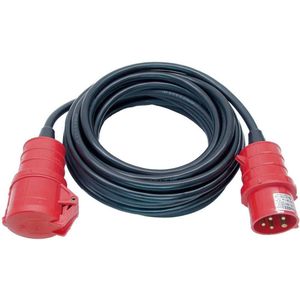 Brennenstuhl CEE verlengkabel IP44 (10m kabel, H07RN-F 5G2,5, 5-polig met CEE-stekker en koppeling, voor gebruik buitenshuis IP44, Made in Germany) zwart