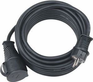 Brennenstuhl - Bouwplaats Stroom Verlengkabel - Zwart - 10 Meter - IP44
