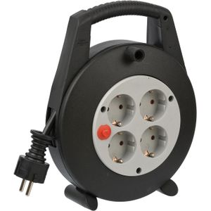 Brennenstuhl - Vario Line - Mini-Kabelhaspel - Zwart/Grijs - 5 Meter