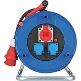 Brennenstuhl - CEE Kabelhaspel - 30 Meter - Spatwaterdicht - 3 Stopcontacten