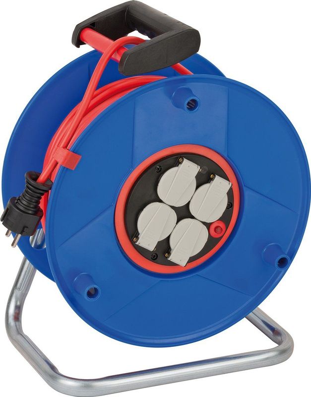 Brennenstuhl - Garant Bretec Kabelhaspel - 25m - H05VV-F 3G1,5 - Rood - Blauw