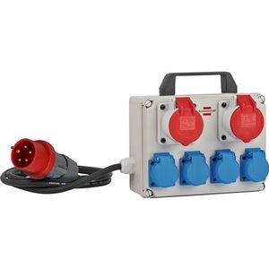 Brennenstuhl - Mini Stroomverdeler - IP44 - Zwart - Rubber-Neopreen Kabel