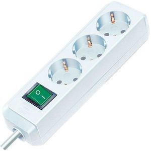 Brennenstuhl Eco-Line 3-voudige stekkerdoos (stekkerblok met verhoogde aanraakbeveiliging, schakelaar en 5m kabel) wit