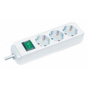 Brennenstuhl Eco-Line stekkerdoos met 3 contacten en schakelaar / wit - 3 meter
