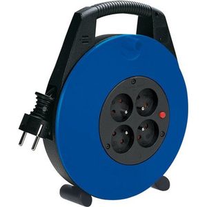 Brennenstuhl Vario Line Kabelhaspel - 4-voudig - zwart/blauw - 5m