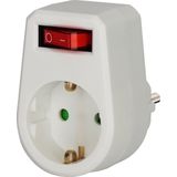 Adapterstekker Geaarde - Met Schakelaar - Wit - Praktische Oplossing