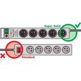 Brennenstuhl - Super-Solid Line - Stekkerdoos - Zilver - 8-voudig - 2,5m