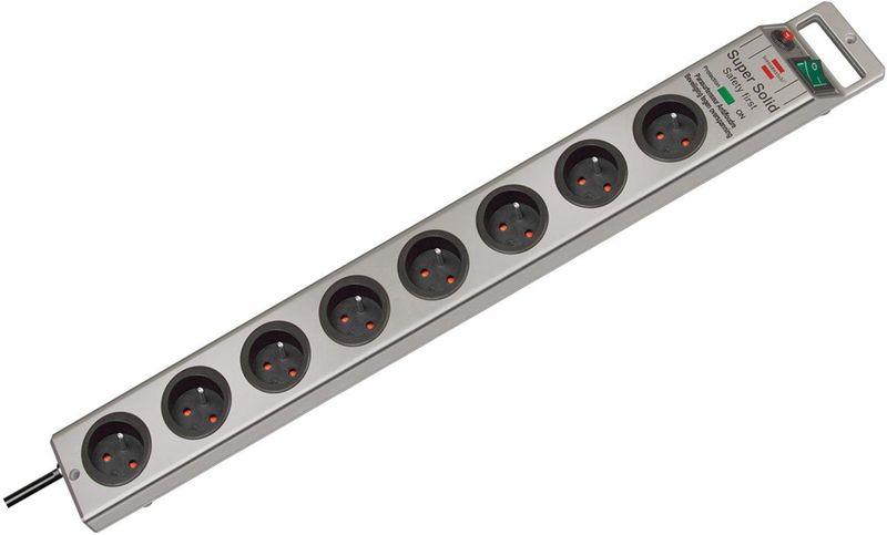 Brennenstuhl - Super-Solid - Stekkerdoos - Zilver - 8-voudig - 2,5m