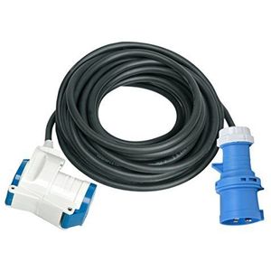 Brennenstuhl 1167415 verlengkabel 10 m EWG 3-polig IP 44 met schuine voor caravans