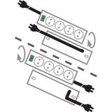 Brennenstuhl Primera-Line 1153390120 stekkerdoos 10-voudig, 2 m, zilver