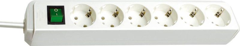 Brennenstuhl - Eco-Line - Stekkerdoos - Wit - 6 Contacten - 1,5 Meter