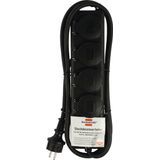 Brennenstuhl - IP44 Stekkerdoos - Zwart - Rubber-Neopreen - 4 Contacten - 2 Meter