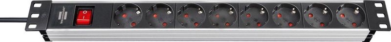 Brennenstuhl - Alu-Line - Stekkerdoos - CEE 7/7 - 8x CEE 7/3 - Met Schakelaar